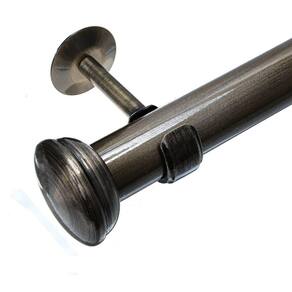 Kit Varão de Cortina 28mm 3m Ponteira Meia Lua Couselo Ouro Velho