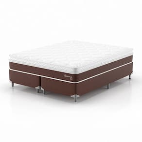 Conjunto Cama Queen Montreal Riviera 1,58x1,98x0,65 Marrom