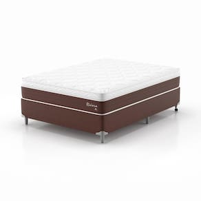 Conjunto Cama Casal Montreal Riviera 1,38x1,88x0,65 Marrom