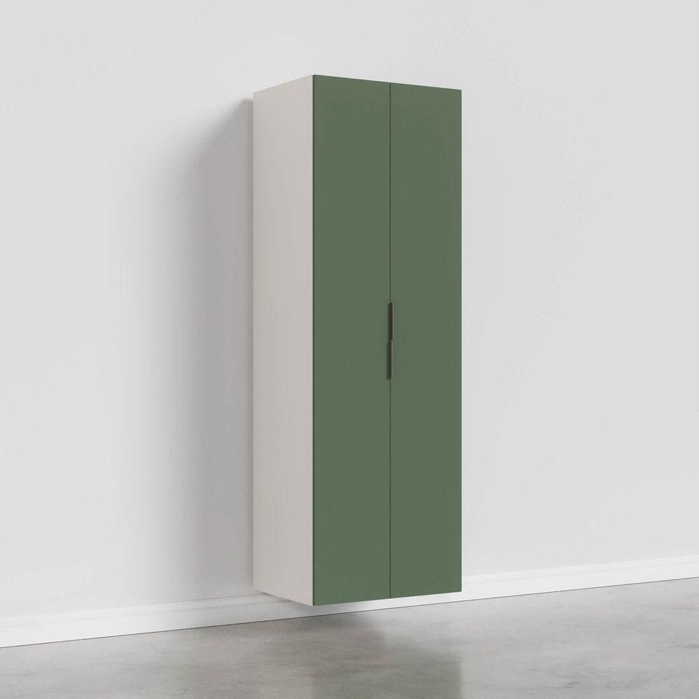 Armário Multiuso 2 Portas 70cm sem Rodapé Ipanema Cabecasa Madeiramadeira Verde Folha/Branco