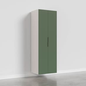 Armário Multiuso 2 Portas 70cm sem Rodapé Ipanema Cabecasa Madeiramadeira Verde Folha/Branco