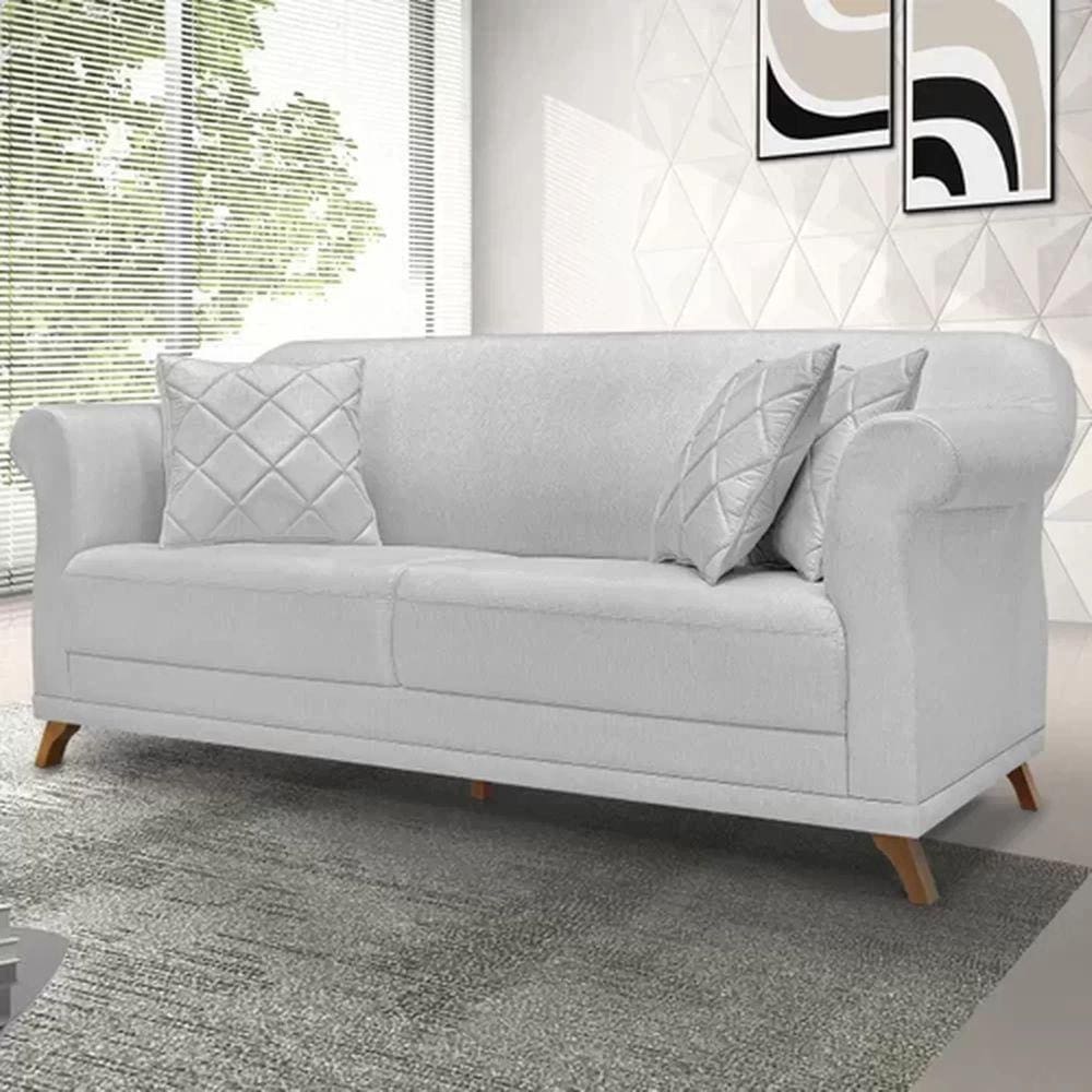 Sofá 2 Lugares 180cm Linho Arras Spezzia Decor Grigio