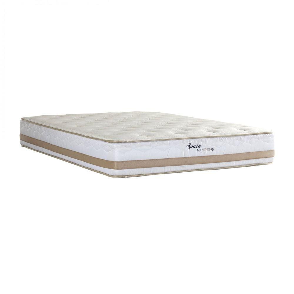 Colchão Casal Herval Meca Spain Maxspring ONE S.pillow 27X 188X 138 cm Bege/Branco