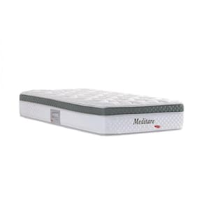 Colchão Solteiro Herval Molas Ensacadas Meditare 88x188x29 Branco/Verde
