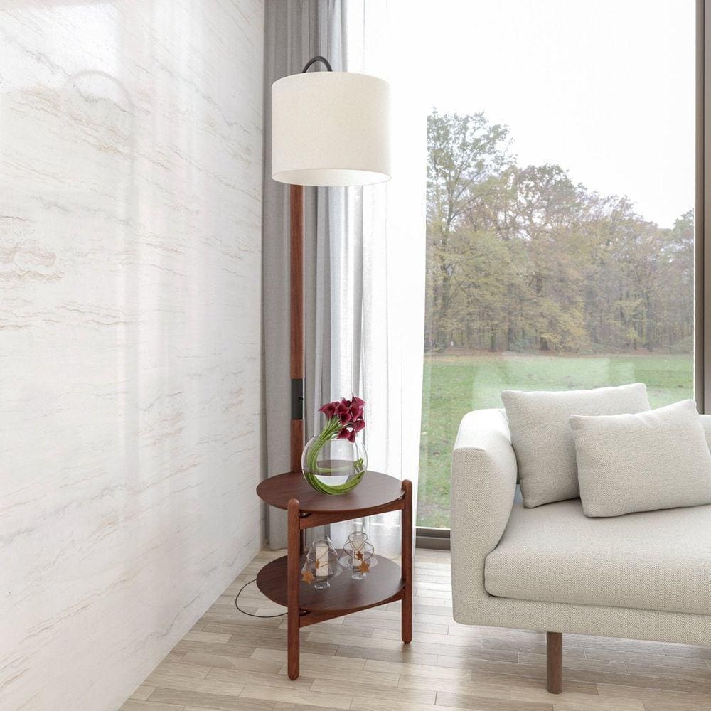 Luminária com Mesa Auxiliar Decorativa Agatha Castanho