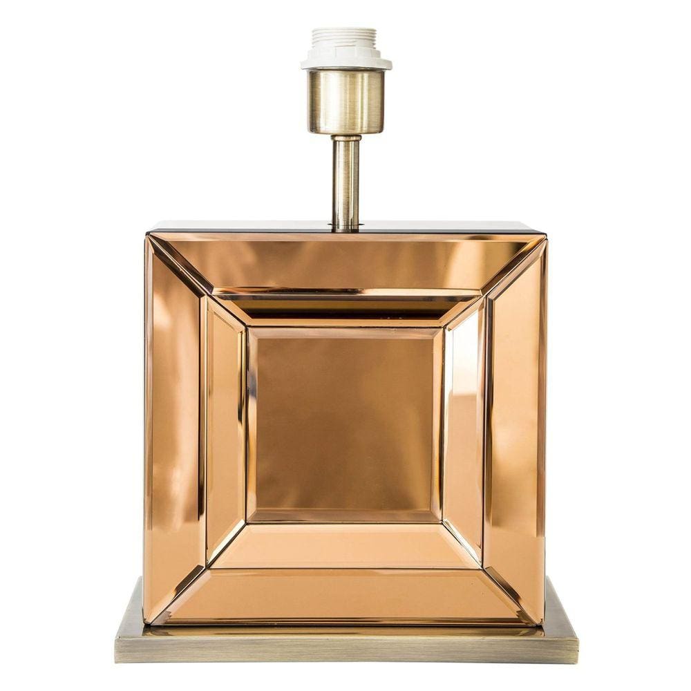 Base para Abajur Espelho 25cm 12cm 35cm 1xe27 40w Lumiere Bronze /Bronze