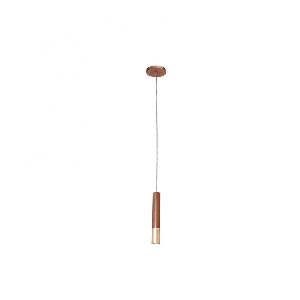Pendente Legno Madeira 25cm Madelustre Castanho
