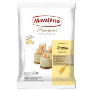 Chocolate Cobertura Gotas Branco 2,1kg - Mavalerio