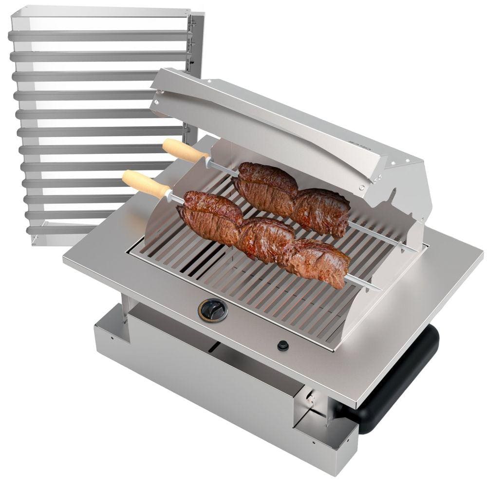 Churrasqueira Cooktop de Embutir à Gás GN Saro Inox
