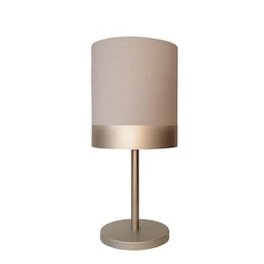 Abajur de Mesa 42x20cm Tom Luz Iluminação Cáqui/Bronze