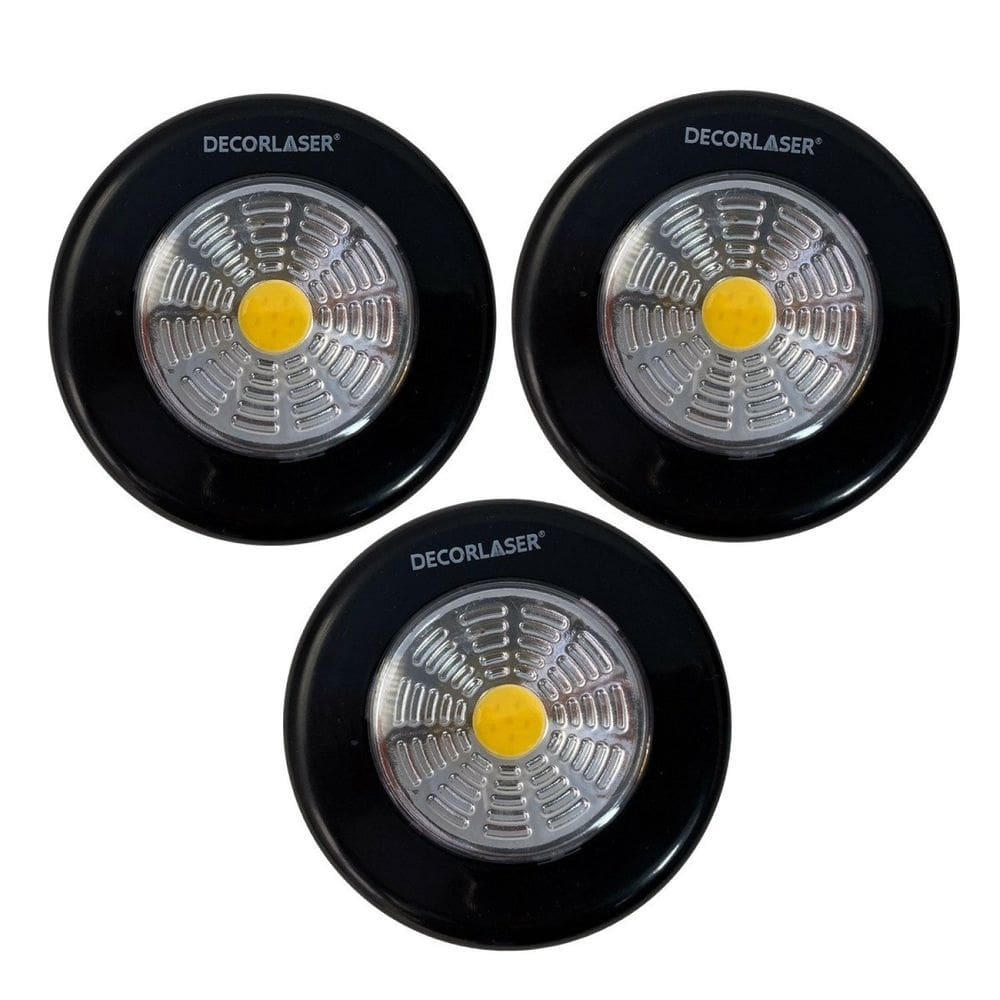 Kit com 3 Luminárias Touch LED Button de Emergência 6500k Decorlaser