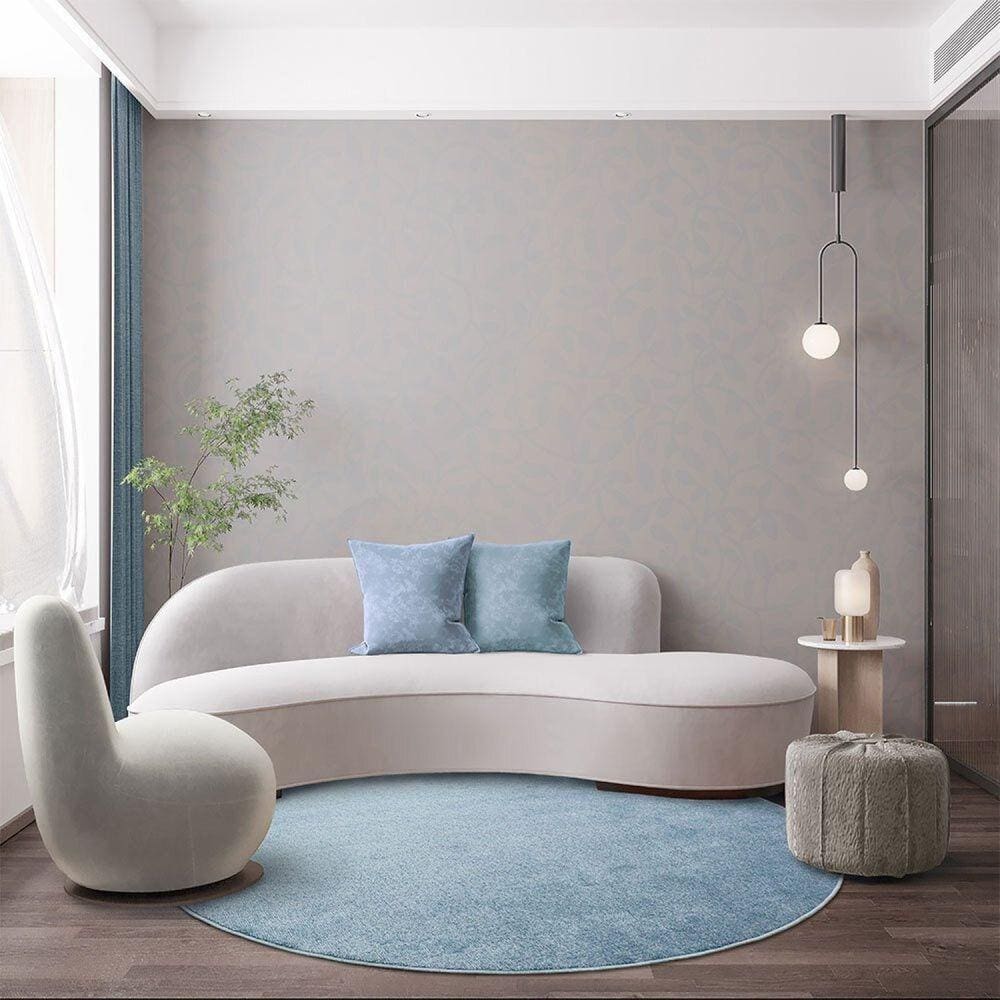 Tapete Redondo 190cm Relex N Tapetes São Carlos Azul Aquamarine