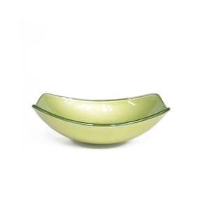 Cuba de Vidro para Lavatório Oval Chanfrada 51cm Verde Oliva