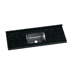Pia para Cozinha em Mármore Sintético com Cuba em Aço Inox 140cmx55cm Aj Rorato Preto