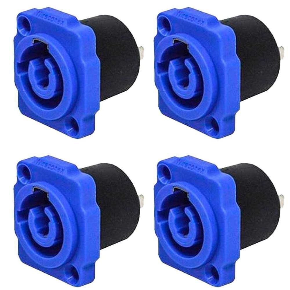Conector De Ac-in Painel Wc 1823 In P Bl Pbl Azul Wireconex 04 Unidades [f108]