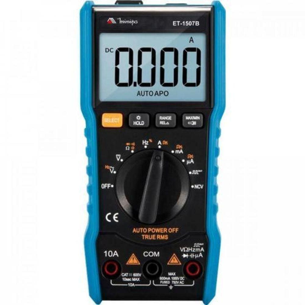 Multimetro Digital Et1507b Azul-preto Minipa [f002]