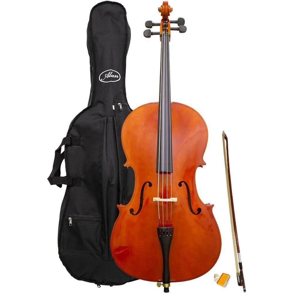 Violoncelo Al 1210 4-4 Alan Com Capa Arco Breu [f097]
