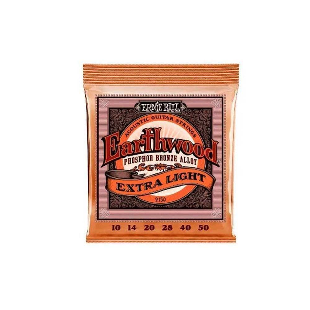Encordoamento P-violão Aço Earthwood Extra Leve Phosphor Bronze Ernie Ball 010&quot;-050&quot; P02150 [f108]