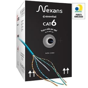 Cabo De Rede Cat.6 Cm 305m Azul Nexans - Cx - 305 [f002]