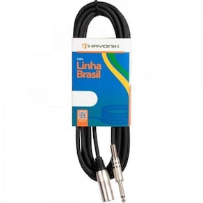 Cabo Para áudio Linha Brasil Xlr(m) X P10 1m Preto Hayonik [f003]