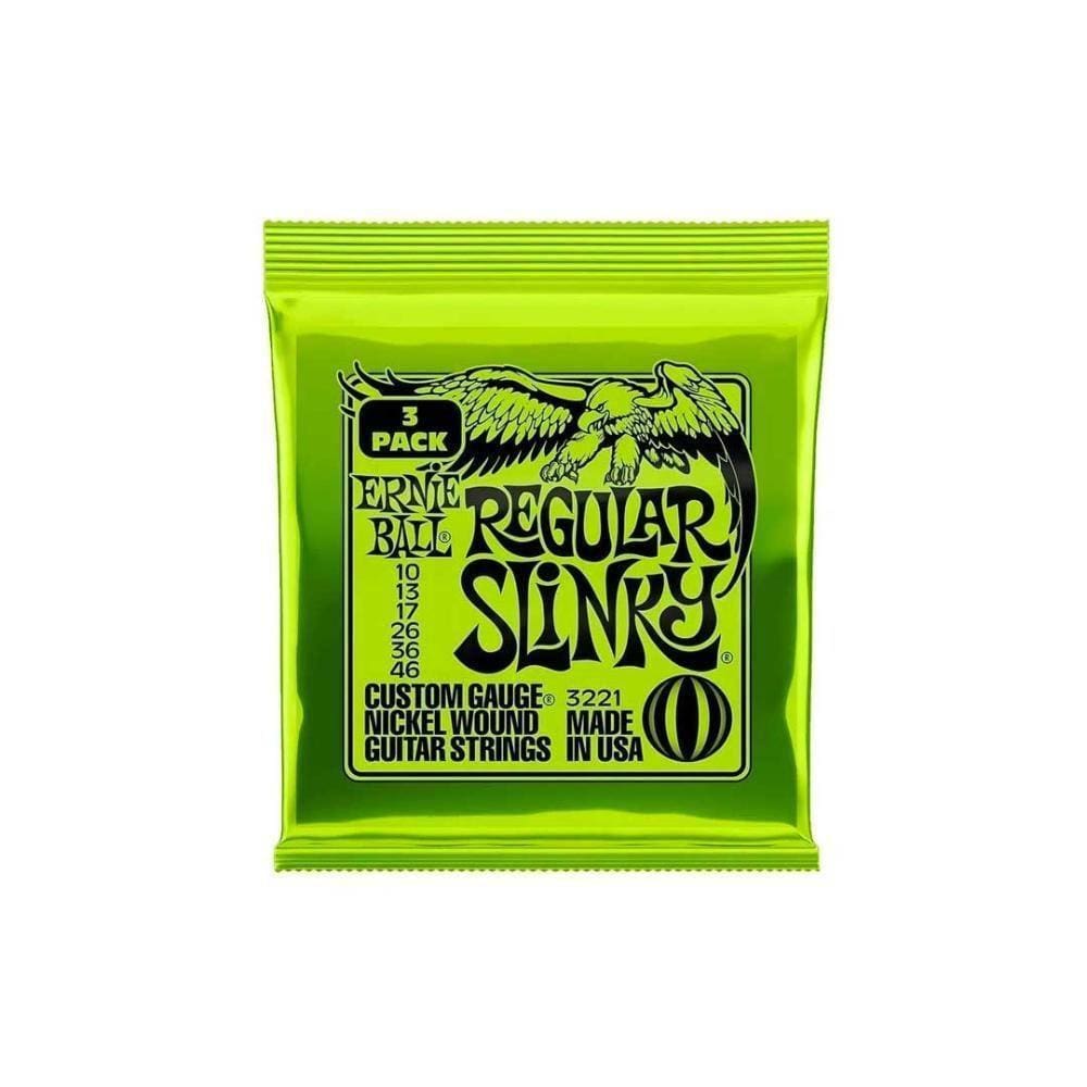 Encordoamento 010"-046" P-guitarra Regular Slink Niquel Ernie Ball Pct C-3 P03221 - Pç - 3 [f108]