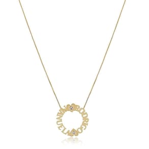 Colar Personalizado Com Nomes Filhos Coração Zircônia Folheado Ouro [f027]