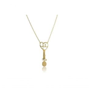 Colar Com Pingente De Fé Folheado Em Ouro 18k [f027]
