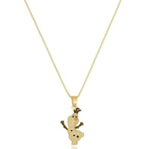 Colar Personalizado Olaf Frozen Folheado Em Ouro 18k [f027]