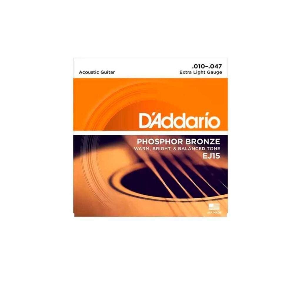 Cordas Para Violão Aço D Addario Phosphor Bronze Ej15 .010-.047 [f108]