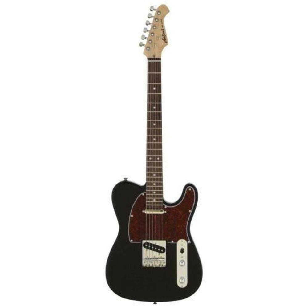 Guitarra Aria Teg-002 Black With Red Tortoise Pickguard [f002]