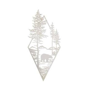 Urso Decorativo Mata Mdf 3mm Branco 43x20 Cm [f031]