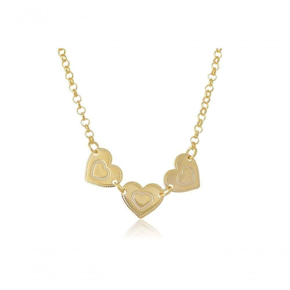 Pulseira Com Chapa De Coração Folheado Em Ouro 18k [f027]