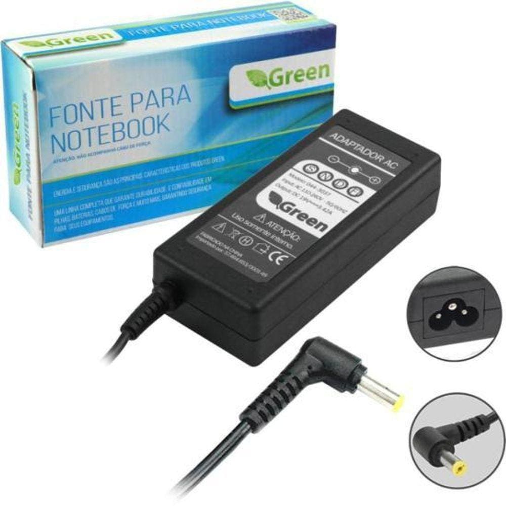 Fonte Para Notebook Acer 19v 4,74a Bivolt 5,5x1,7mm Green [f002]