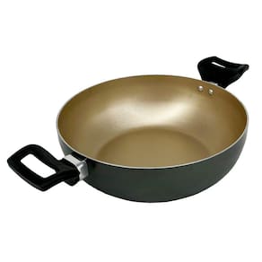 Panela Frigideira Caçarola WOK 24 cm Antiaderente Alumínio - Dourado