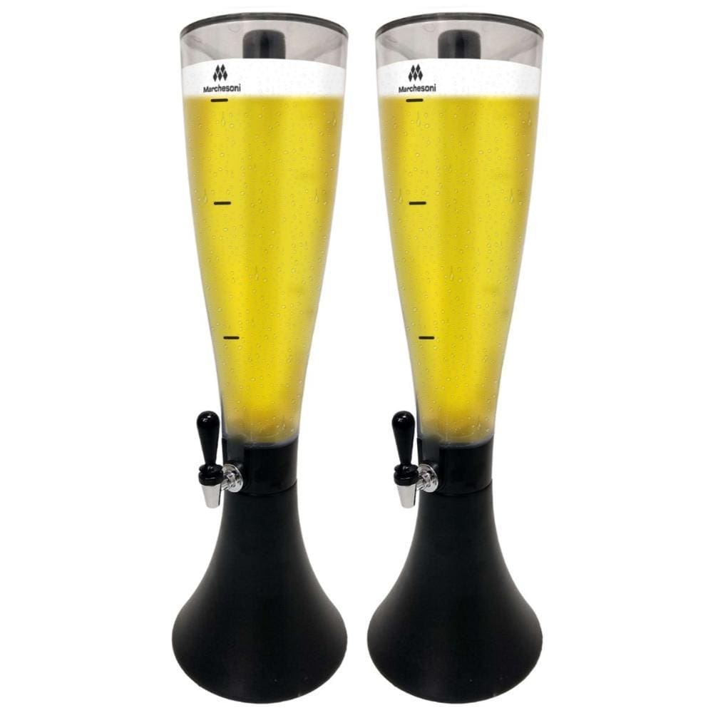 Kit com 2 Torre de Chopp Marcbeer Marchesoni 2,5 Litros