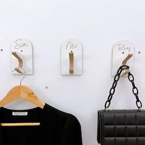 12 Ganchos Provador de loja roupas boho premium capela arco