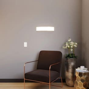 Arandela Curva Média 46x11x7cm Emalustres Branco