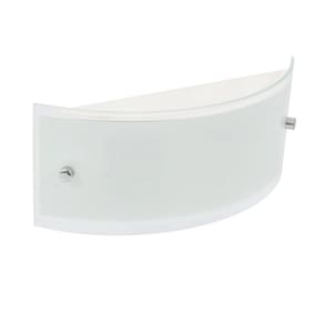 Arandela Curva Pequena 27x11x7cm Emalustres Branco