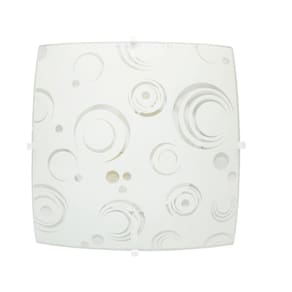 Plafon Quadrado 25cm 1 Lâmpada Galax Branco