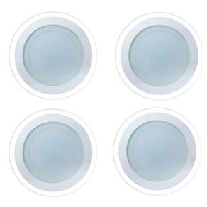 Kit 4 Luminárias Lâmpada LED 18W Plafon Embutir Borda Vidro