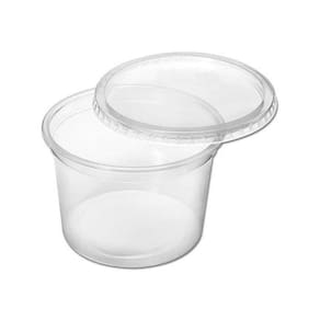 Pote Plástico Redonda Com Tampa 145ml Com 24 Unidades - Prafesta