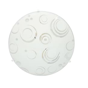 Plafon Redondo 30 Cm 2 Lâmpadas Galax Branco