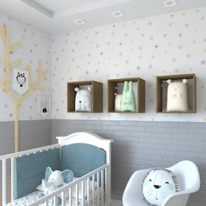 Conjunto 3 Nichos para Quarto Infantil Bramov Móveis Carvalho