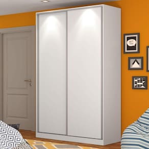 Guarda-Roupa Solteiro 2 Portas 3 Gavetas Rc2004 Branco