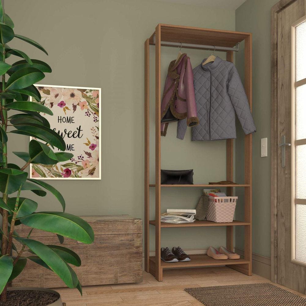 Módulo para Closet 1 Cabideiro 3 Prateleiras Yes Nova Mobile Montana