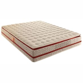 Colchão Super King Molas Ensacadas Mônaco 32x193x203cm Paropas by Ecosono Rustico Branco/Bordo