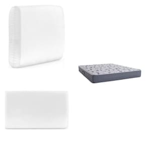 Colchão Casal Espuma D45 Ult Black 138x188x25cm com 2 Travesseiro de Espuma Ecosoft Herval Cinza/Branco
