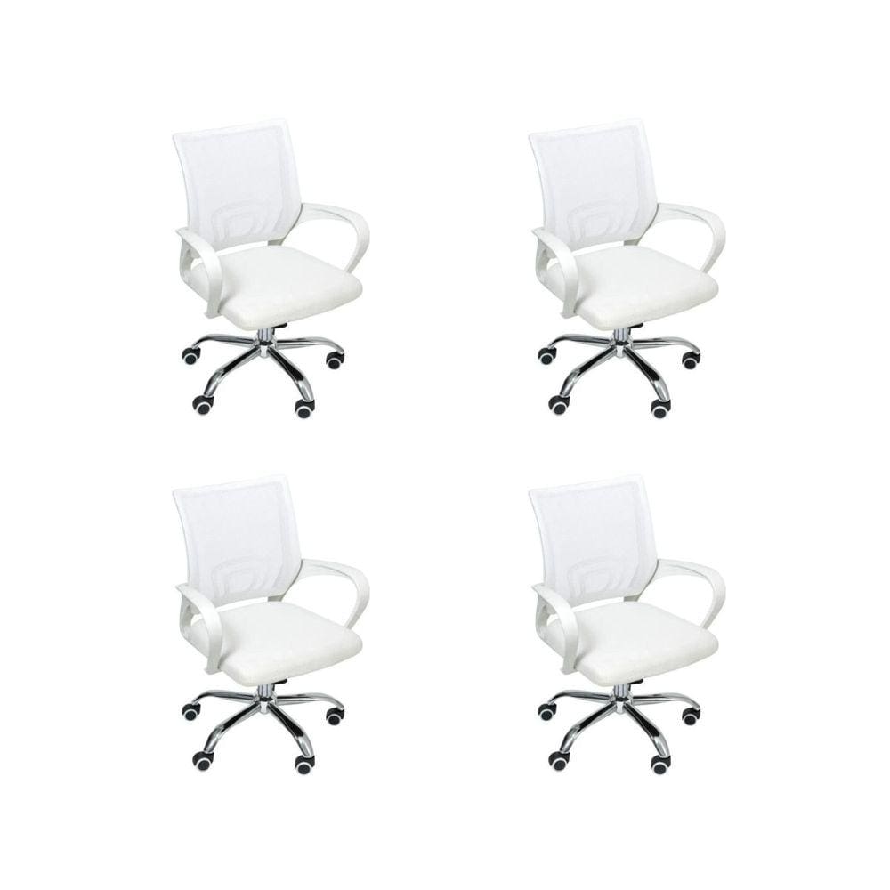 Kit 4 Cadeiras de Escritório Begonia Tela Mesh Ergonômica
