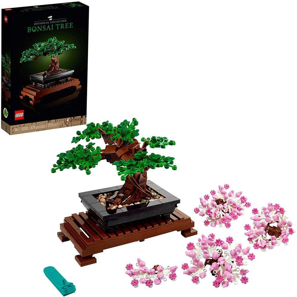 Kit de construção de árvore Bonsai LEGO, meditação e exibição, 878 peças