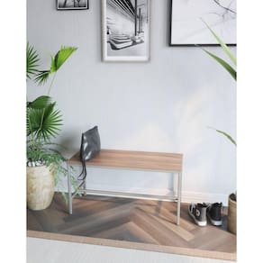 Banco para Sala de Jantar San Paulo 90x46x37 Estanho/Cumarú